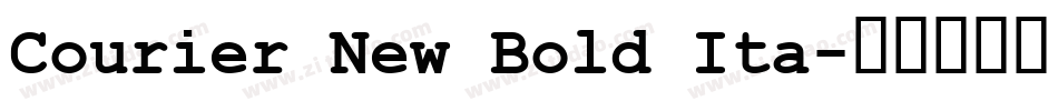 Courier New Bold Ita字体转换